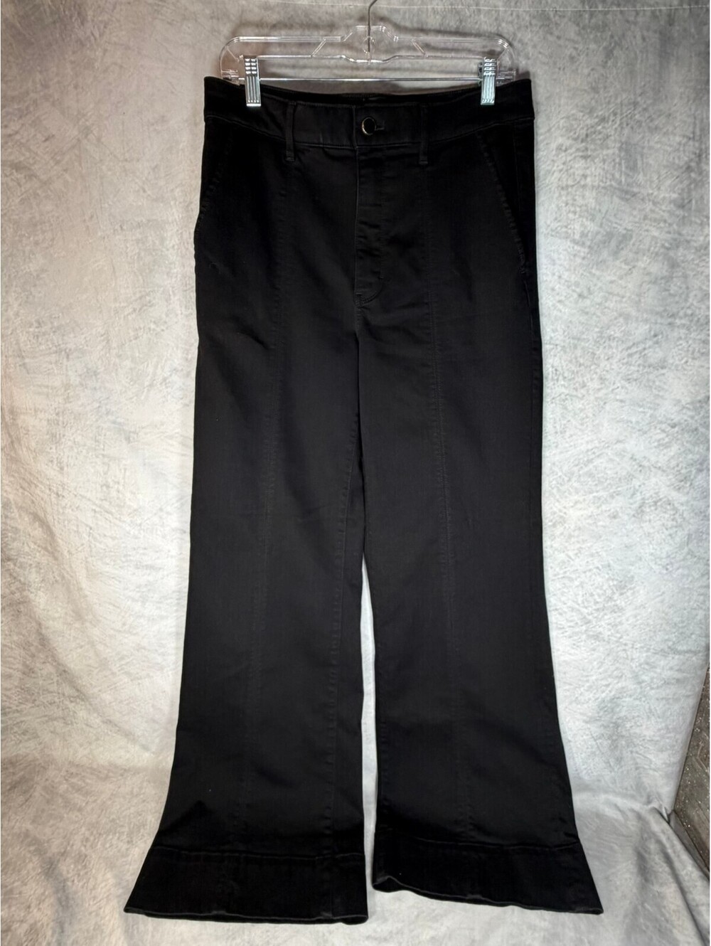 White House Black Market Women’s 10L Black Wide Leg Trousers Extra High Rise